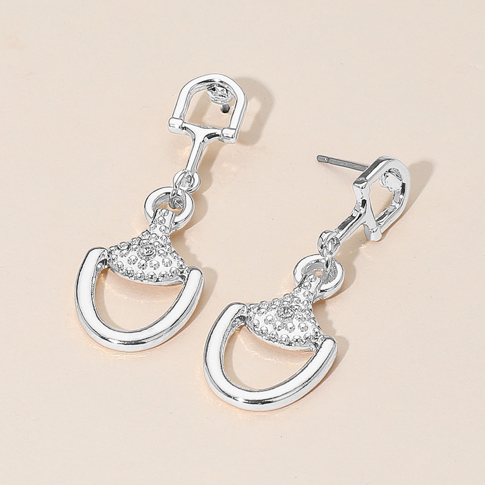Equestrian Horse-bit Link Drop Earrings